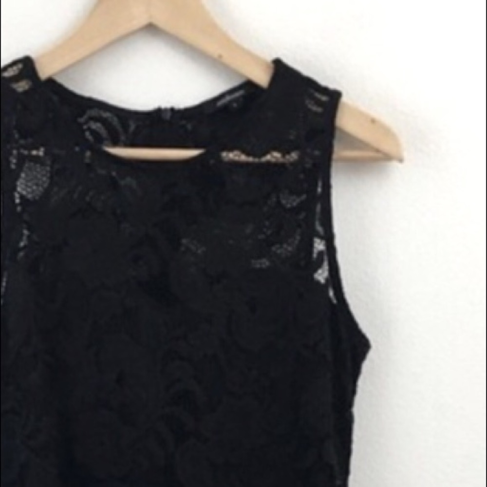 Ambiance | Black Lace Sleeveless Shift Dress